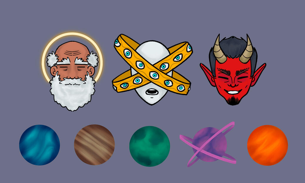 Icons for a game about being God's architect
